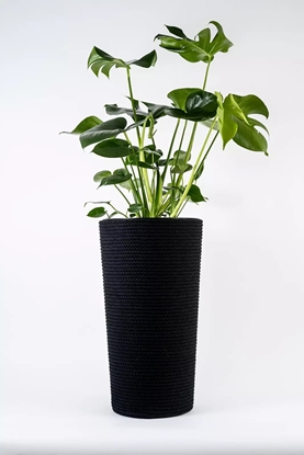 Picture of Adoni Doniczka baweniana czarna z wkadem 32x57 cm  rcznie robiona (adoni-ba-blk-57)