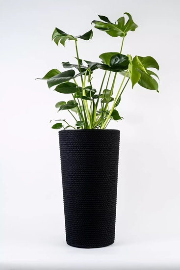 Picture of Adoni Doniczka baweniana czarna z wkadem 32x57 cm  rcznie robiona (adoni-ba-blk-57)