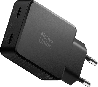 Изображение adowarka Native Union Native Union Pocket GaN Charger PD 65W (2x USB C), black