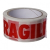 Picture of Akrila līmlente FRAGILE (trausls), 48mm x 66m, balta ar Sarkanu apdruku