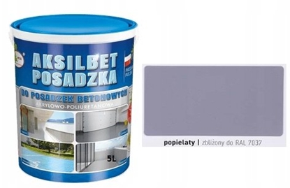 Изображение AKSIL AKSILBET FARBA DO POSADZKI POPIELATY RAL 7037 1.0L
