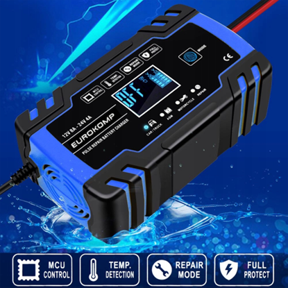 Attēls no Akumulatoru Lādētājs 12-24V 8A | LCD displejs | 130W