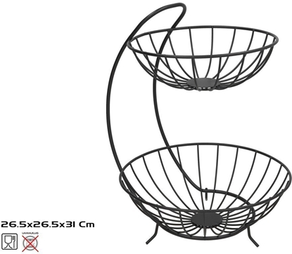 Изображение Allesken Dwupoziomowy talerz na owoce 26 5 x 26 5 x 31 cm KITCHEN&GO 8445393563008 (8445393563008)