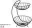 Attēls no Allesken Dwupoziomowy talerz na owoce 26 5 x 26 5 x 31 cm KITCHEN&GO 8445393563008 (8445393563008)
