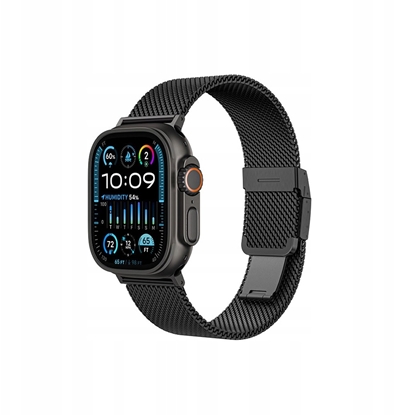 Изображение Amazingthing Pasek AMAZINGTHING Titan Premium Metal Band na AppleWatch 38/40/41/42/44/45/46/49 mm - czarny
