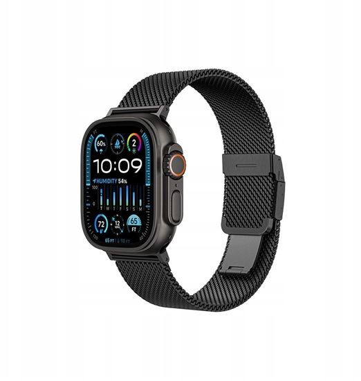 Изображение Amazingthing Pasek AMAZINGTHING Titan Premium Metal Band na AppleWatch 38/40/41/42/44/45/46/49 mm - czarny