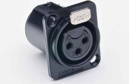 Attēls no Amphenol XLR-3 AC CHASSIS FEMALE BK