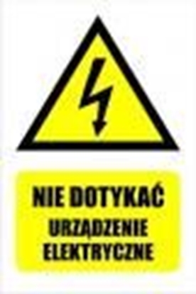 Picture of ANRO Tabliczka ostrzegawcza Nie dotyka urzdzenie elektryczne 52 x 74mm (1EOA/Q1/F)