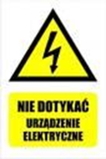 Изображение ANRO Tabliczka ostrzegawcza Nie dotyka urzdzenie elektryczne 52 x 74mm (1EOA/Q1/F)