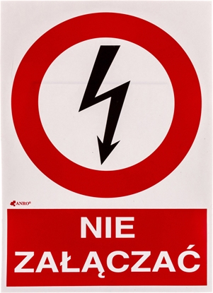 Picture of ANRO Tabliczka ostrzegawcza Nie zacza 148X210 (3EZA/Q4/F)