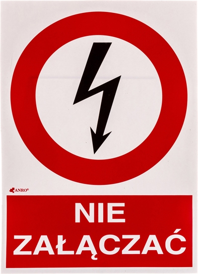 Picture of ANRO Tabliczka ostrzegawcza Nie zacza 148X210 (3EZA/Q4/F)