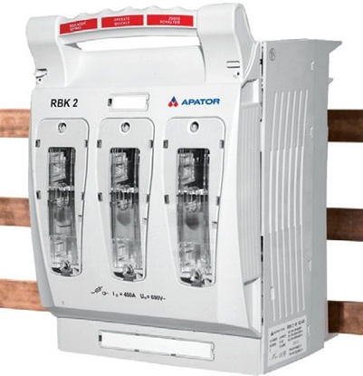 Изображение Apator Rozcznik izolacyjny bezpiecznikowy 400A RBK 2 pro-V SD 60 zacisk V-klema 50-240mm2 (63-811686-101)