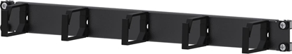 Picture of Apranet 19"-Kabelführung 1 HE mit 5 Kabelösen Kunststoff, schwarz
