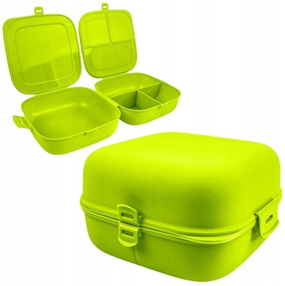 Picture of Aptel Pojemnik Lunchbox Dzielony 3 Komory 14 L VILDE z Klipsami 16 x 16 cm