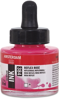 Attēls no Artequipment Amsterdam Acrylic Ink Bottle Reflex Rose 384