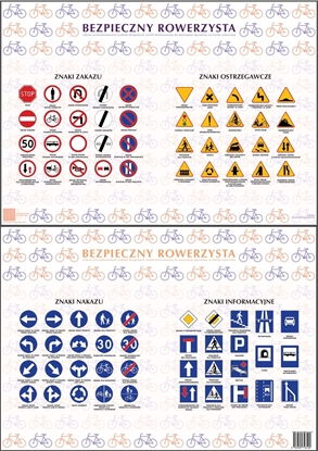 Picture of Art-Map Podkadka na biurko A2 bezpieczny rowerzysta dwustronna laminowana