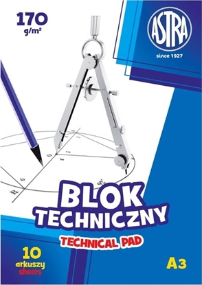 Picture of Astra Blok techniczny A3 10k biay 170g 10szt.