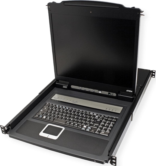 Изображение Aten CL1308N KVM-Switch, 48cm TFT, VGA, PS/2-USB, 8 Port, UK-Layout