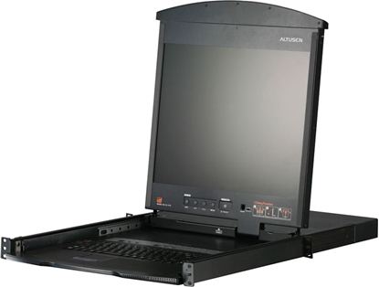 Изображение Aten KL1516AM KVM-Switch, 43cm TFT, VGA, PS/2-USB over cat 5, 16 Port, DE-Layout
