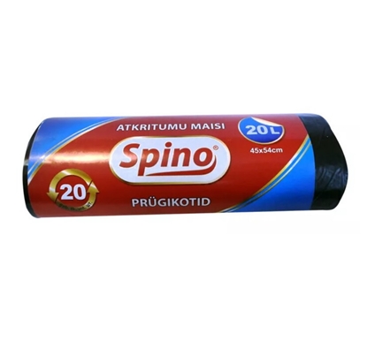 Picture of Atkritumu maisi 20L, 45x54cm, melni, 10mikr, HDPE, MULTIPACK, 20gab/rul, 50rul/kastē