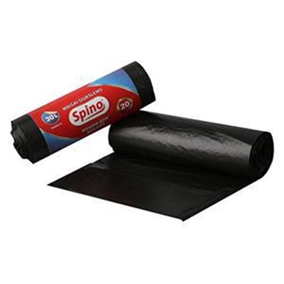 Picture of Atkritumu maisi 30L/20gab. 10mic, 52x64cm, HDPE melni