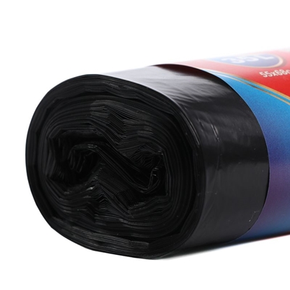 Picture of Atkritumu maisi 35L, 55x68cm, melni, 10 mikr, HDPE, MULTIPACK, 20gab/rul, 50rul/kastē.