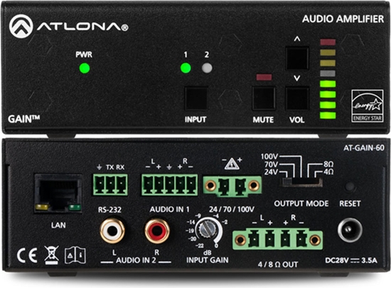 Изображение Atlona STEREO/MONO POWR.AMP. 60 WATT
