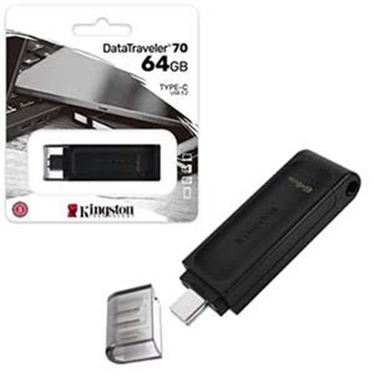 Picture of Atmiņa 64GB USB-C 3.2 DataTravel 70 Kingston SWE