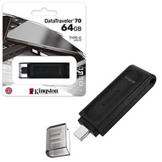 Picture of Atmiņa 64GB USB-C 3.2 DataTravel 70 Kingston SWE