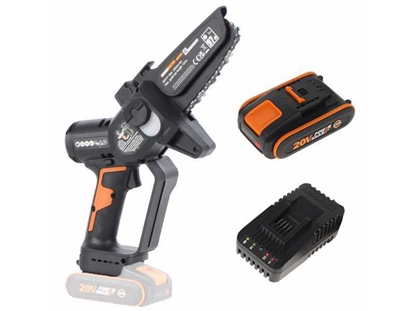 Изображение Atzarošanas motorzāģis Worx WG325E; 20 V; 12 cm; 1x2,0 Ah akum.