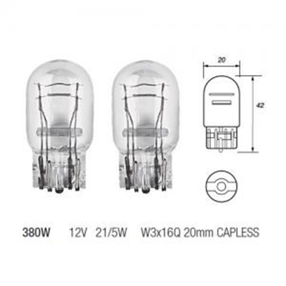 Picture of Auto spuldze W21/5W 12V 2B03 W3x16q halogēna TESLA