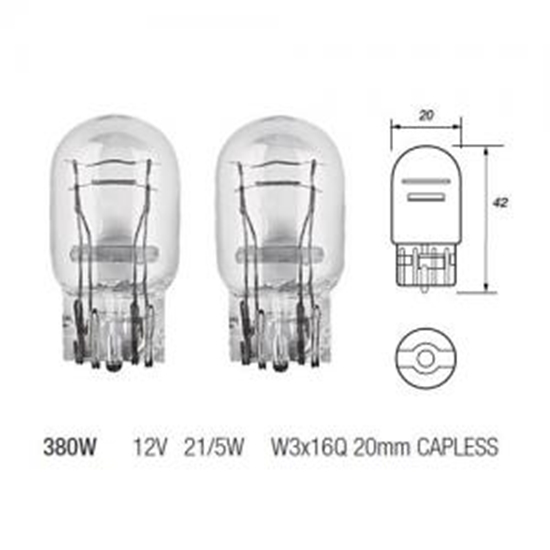 Picture of Auto spuldze W21/5W 12V 2B03 W3x16q halogēna TESLA