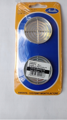 Изображение AWENTA Kratka wentyalcyjna Awenta T72MS MINI-AWENT fi45/52mm srebrna (op. 2szt.)