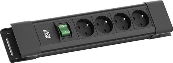 Picture of Bachmann CONNECTUS 4xUTE, 1xSchalter 2,0m CEE7/3 Schwarz
