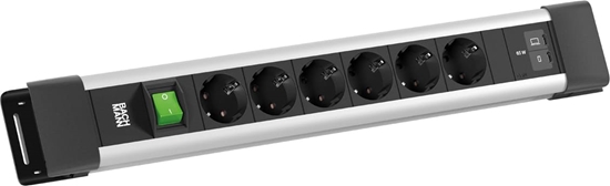Picture of Bachmann CONNECTUS 6xCEE7/3 1xSwitch, 1xUSB C/C 65W L=2.0m CEE7/7 grey