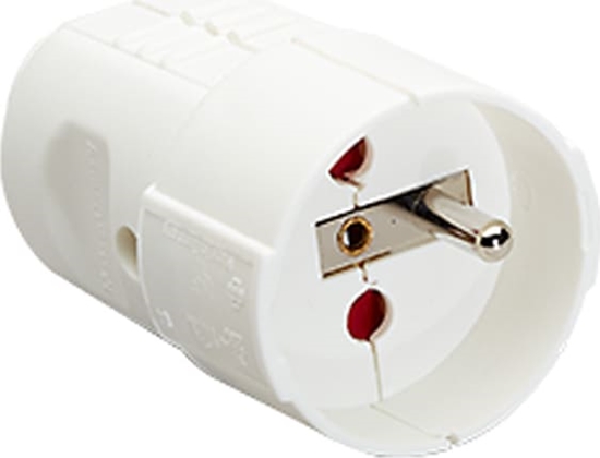 Picture of Bachmann coupling with earthing pin, for France, bend protection sleeve, white