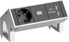 Picture of Bachmann DESK2 1x earthing contact 1xUSB Charger Inox
