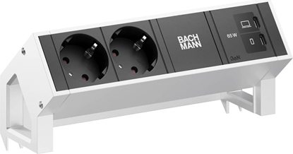 Attēls no Bachmann DESK2 2xCEE7/3 1xUSB C/C 65W, L=0.2m INOX