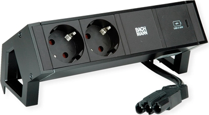 Attēls no Bachmann DESK2 2xprotective contact USB C, USB Charger 30W 0.2m GST18 black
