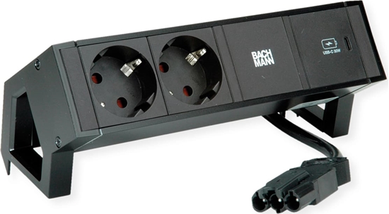 Изображение Bachmann DESK2 2xprotective contact USB C, USB Charger 30W 0.2m GST18 black