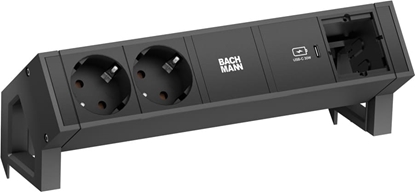 Attēls no Bachmann DESK2 2xprotective contact USB C, USB Charger 30W 1xABD 0.2m GST18 Black