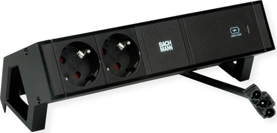 Picture of Bachmann DESK2 2xprotective contact USB C, USB Charger 60W 0.2m GST18 black