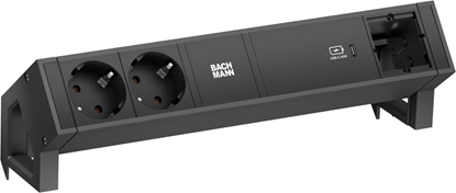Attēls no Bachmann DESK2 2xprotective contact USB C, USB Charger 60W 1xABD 0.2m GST18 Black