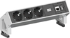 Изображение Bachmann DESK2 3x earthing contact, 1x CAT6 1x USB3 white