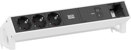 Изображение Bachmann DESK2 3xCEE7/3 1xUSB C/C 100W, 1xCM L=0.2m RAL9010