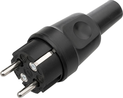 Изображение Bachmann HEAVY-DUTY EARTHED PLUG, Solid rubber, black