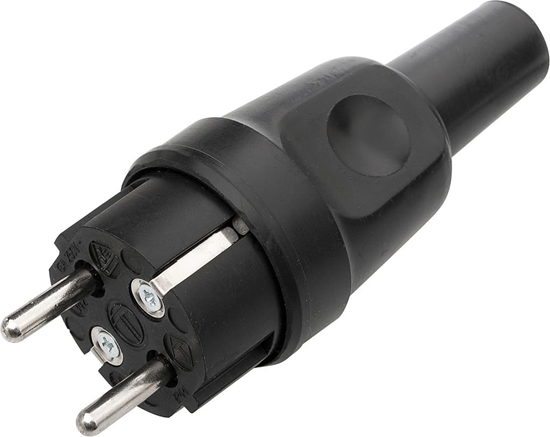 Изображение Bachmann HEAVY-DUTY EARTHED PLUG, Solid rubber, black