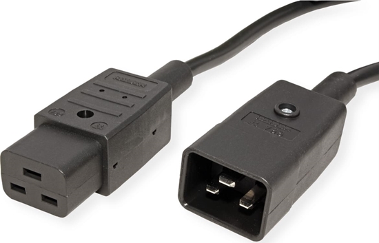 Picture of Bachmann mains cable IEC320/C19-C20 16A/250V IEC connection, black, 3 m