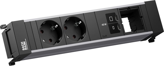 Изображение Bachmann POWER FRAME 2xCEE7/3, 1xUSB C/C 45W 1xCM L=0.2m