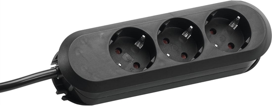 Picture of Bachmann SMART socket strip 3x earthing contact, black, 1.5 m